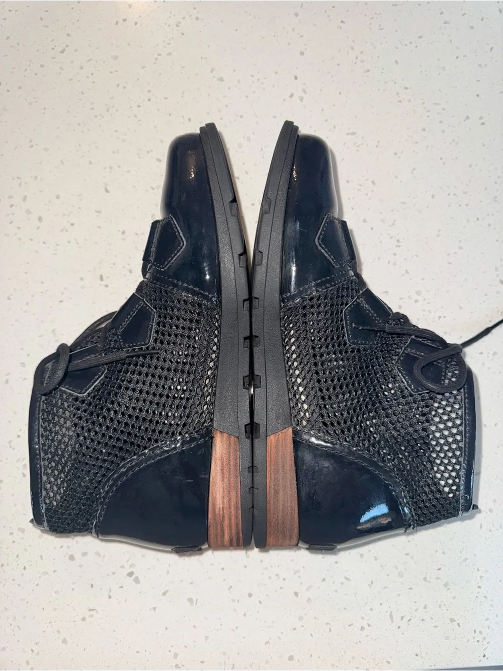 Sorel Men's Black Patent and Mesh Chukka Boots